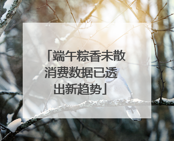 端午粽香未散 消费数据已透出新趋势